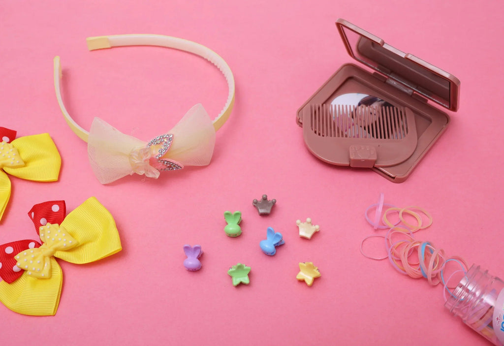 iLearnNGrow Bow Hair Accessories Set (Yellow)