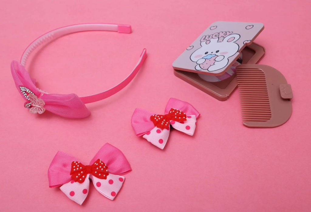 iLearnNGrow Bow Hair Accessories Set (Pink) – Lovely Hair Accessories