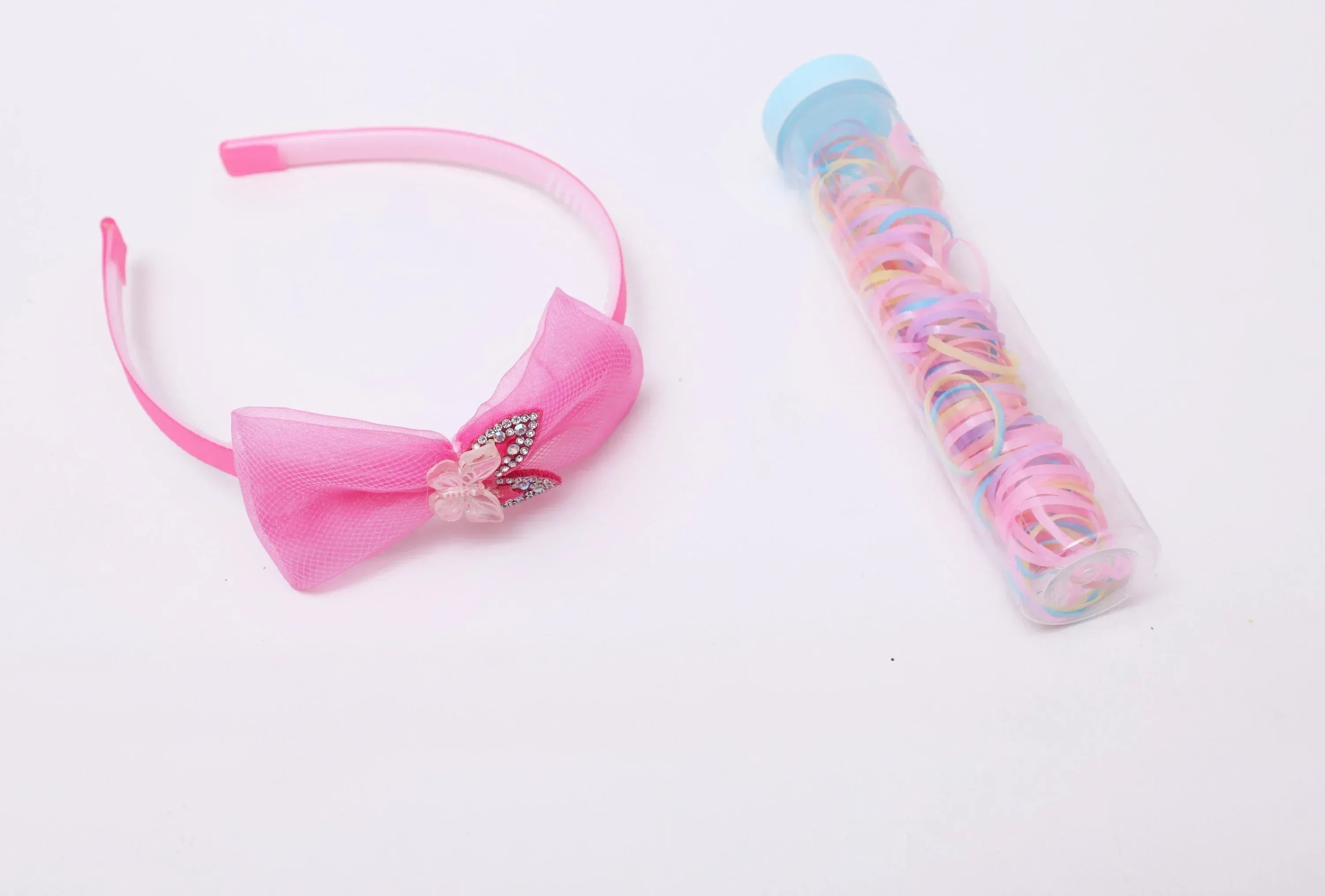 iLearnNGrow Bow Hair Accessories Set (Pastel Pink)