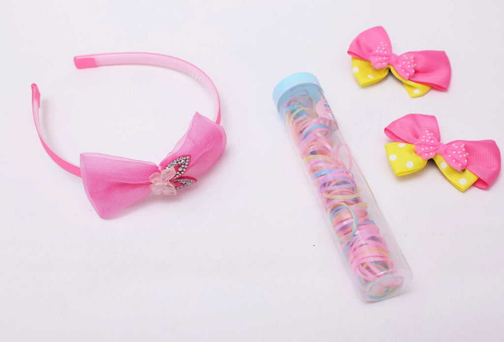 iLearnNGrow Bow Hair Accessories Set (Pink) – Lovely Hair Accessories