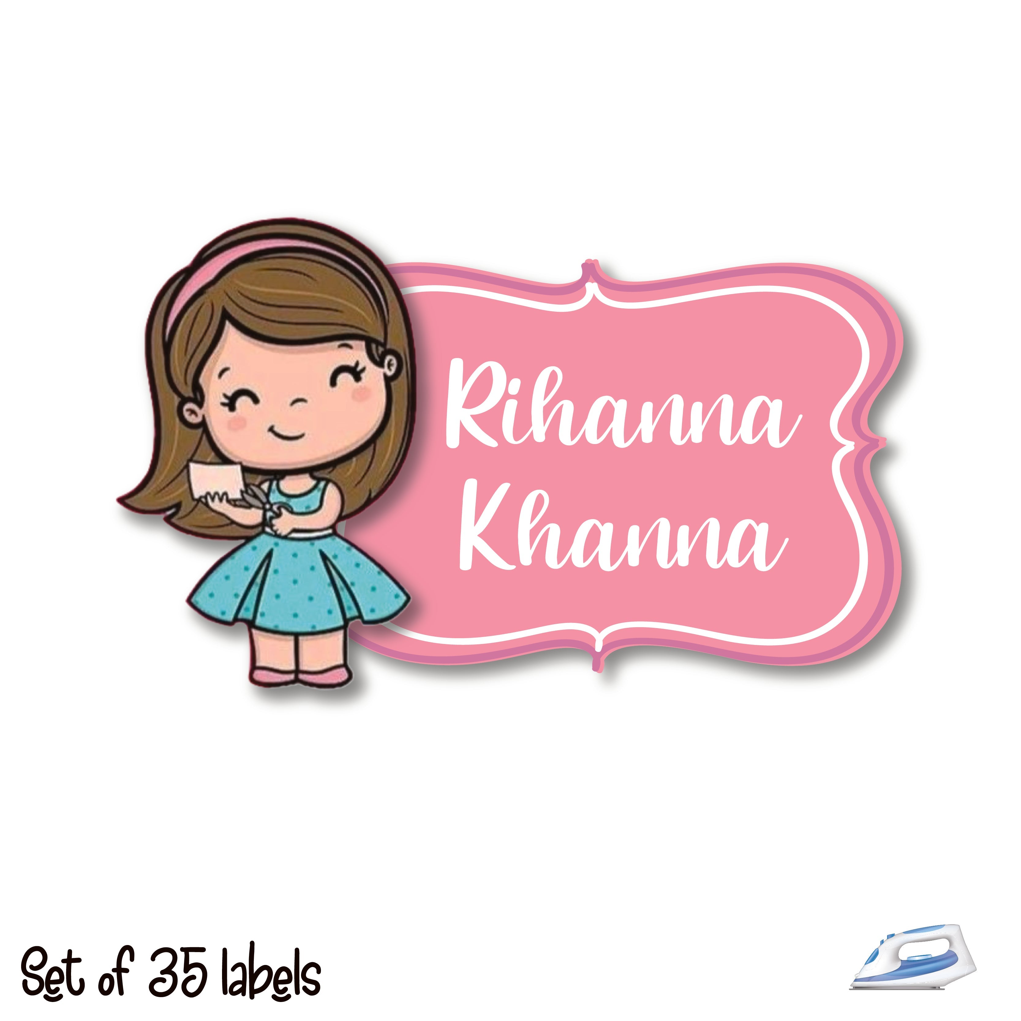 Personalized Iron On Labels (Shape)