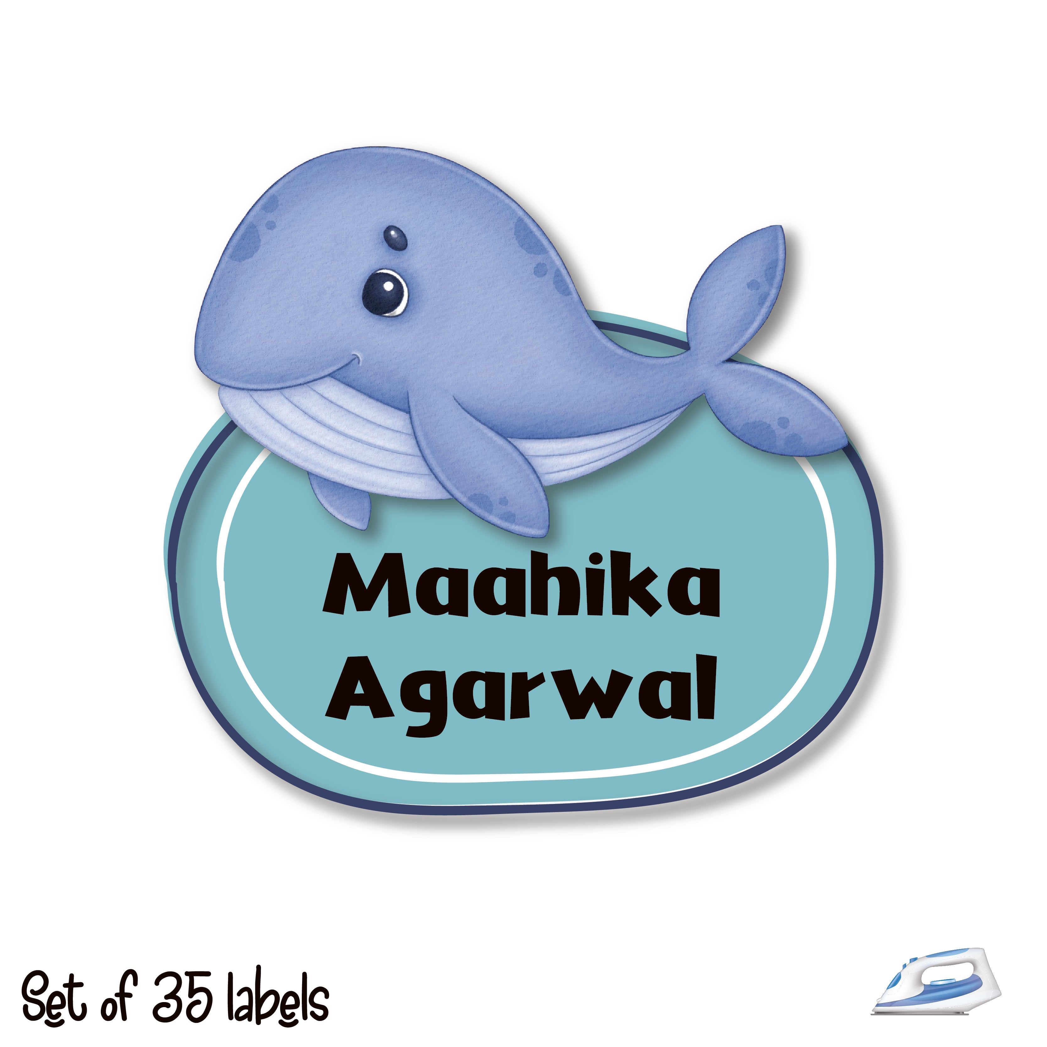 Personalized Iron On Labels (Shape)