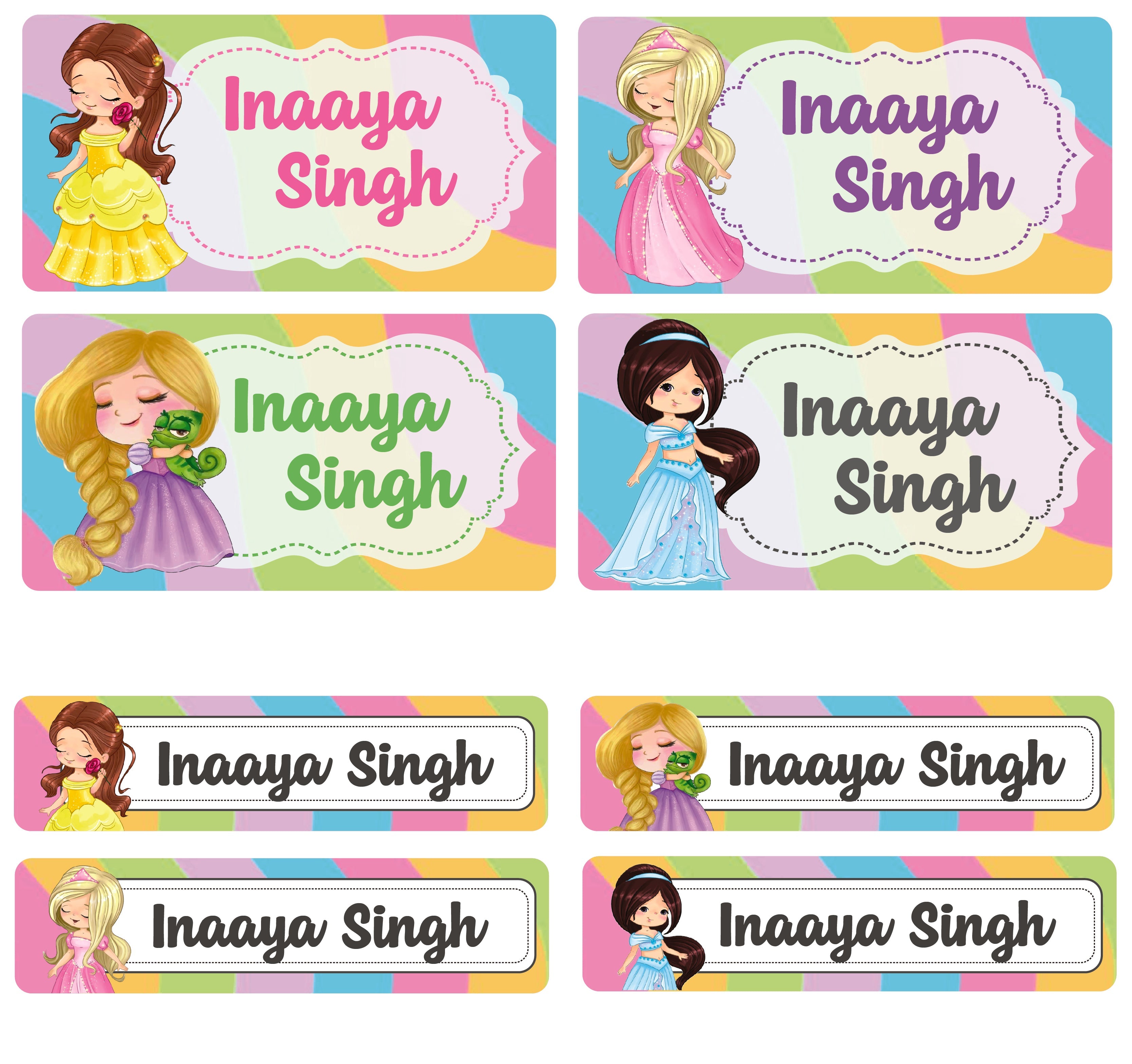 Personalized Rectangular Name Labels