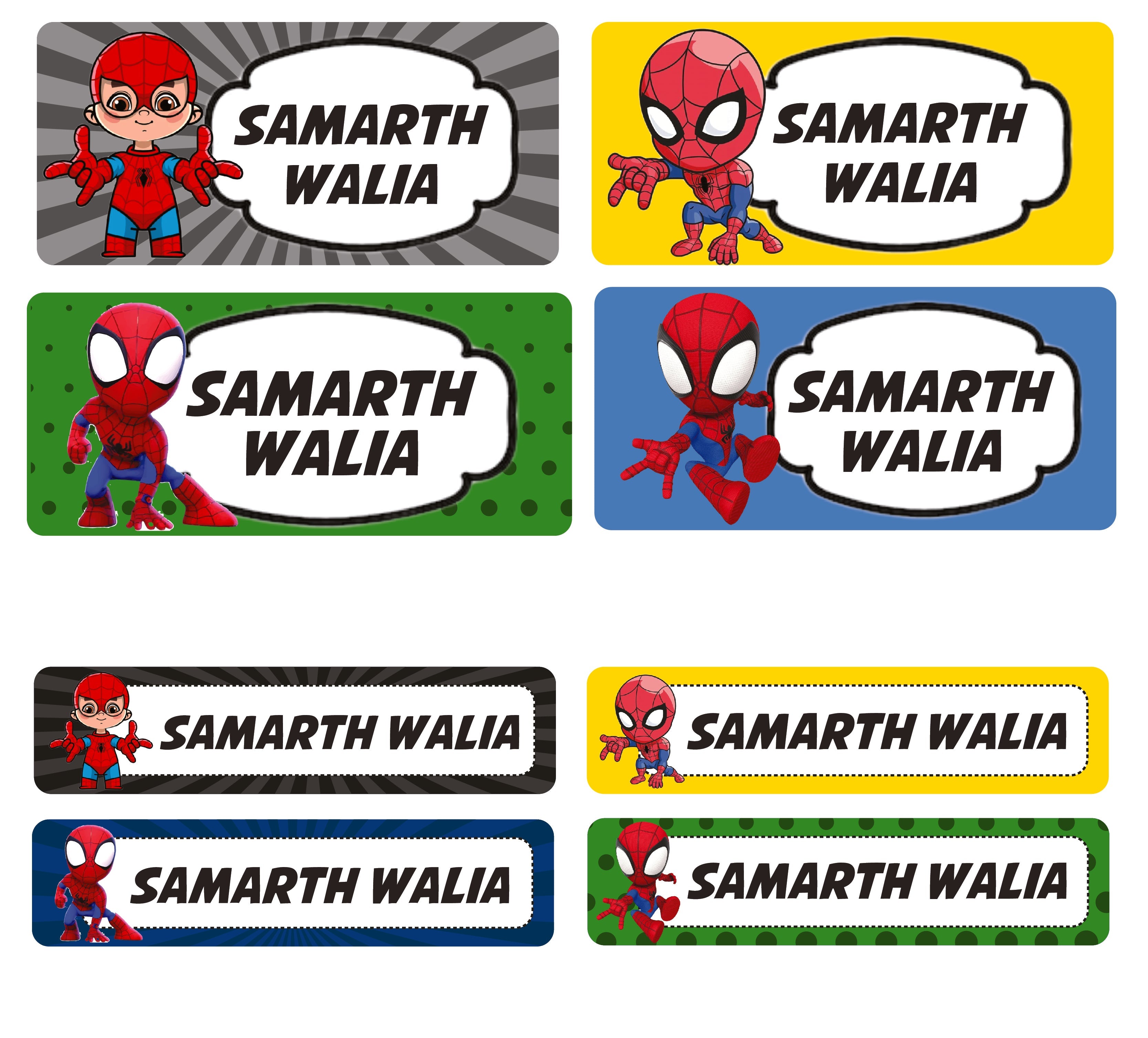 Personalized Rectangular Name Labels