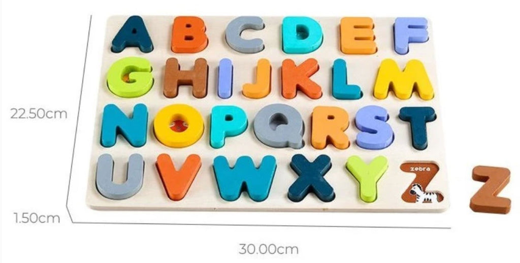 Alphabet Board - Educational Wooden Puzzle for Learning The Alphabet