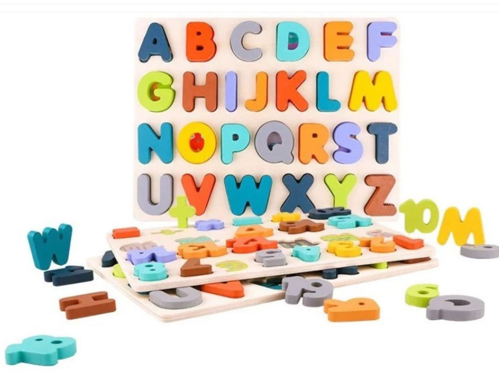 Alphabet Board - Educational Wooden Puzzle for Learning The Alphabet