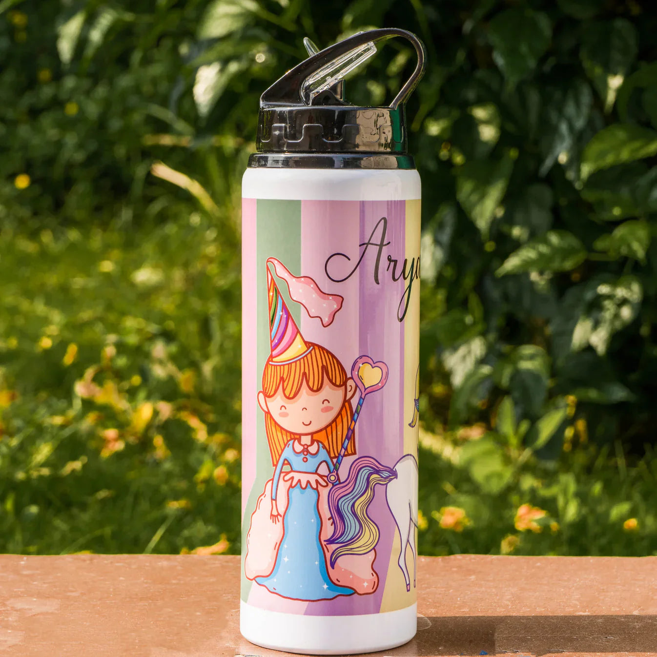 Personalised Sipper Bottle With Straw
