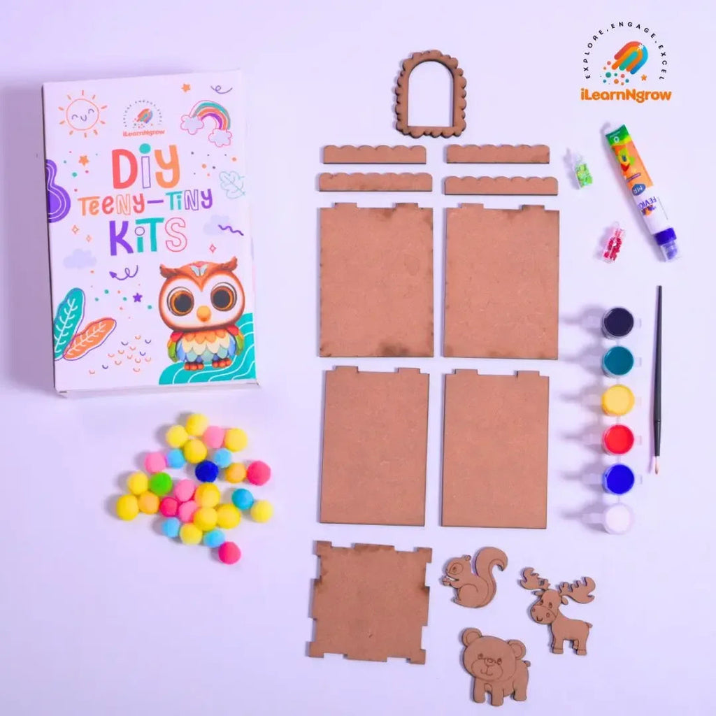 Teeny Tiny Craft Bundle for Kids – Pen Stand, Fridge Magnet & Dino Painting Kit | Fun Art & DIY Activities