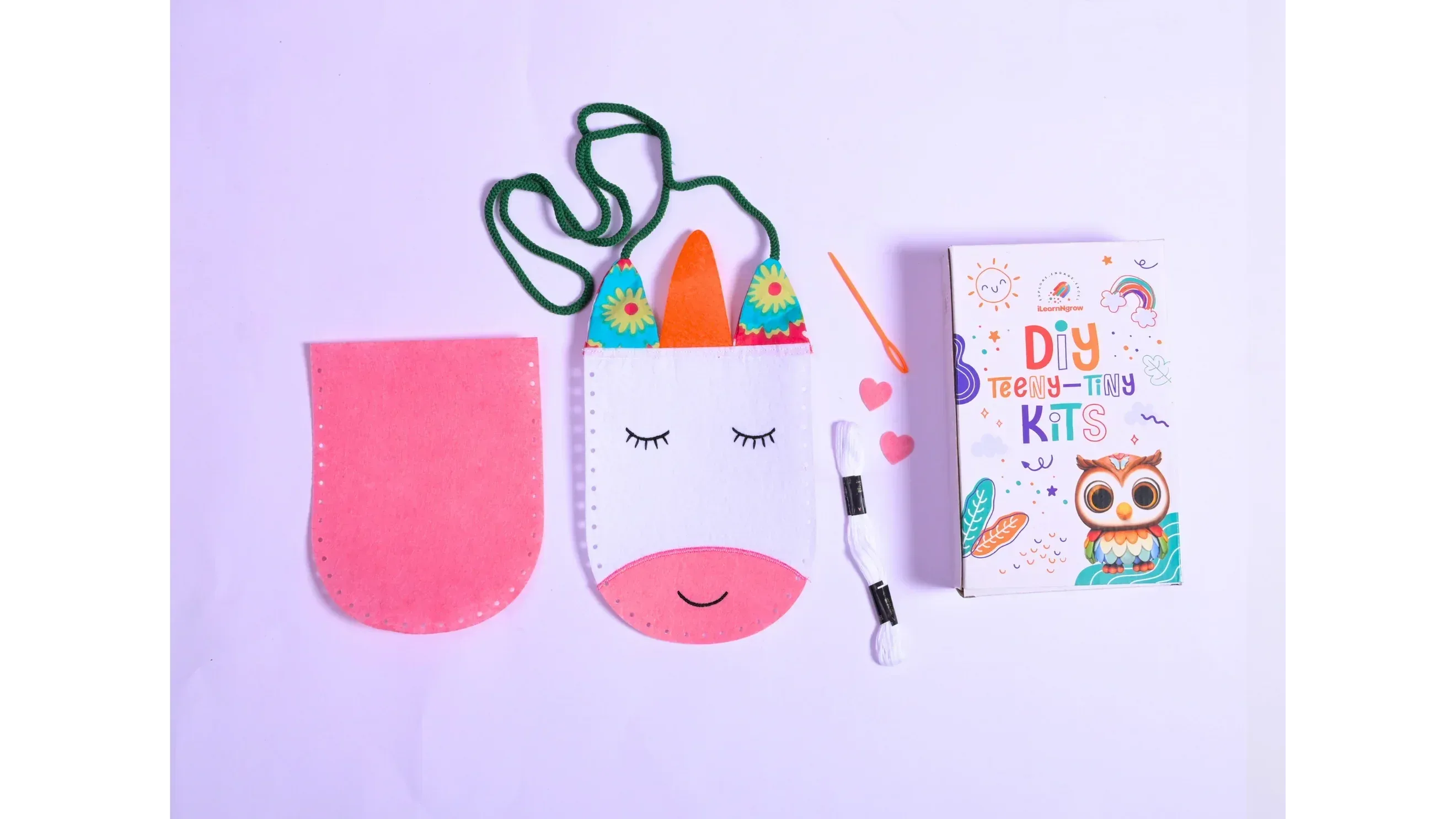 Teeny Tiny DIY Unicorn Bag Sewing Kit for Kids | iLearnNGrow