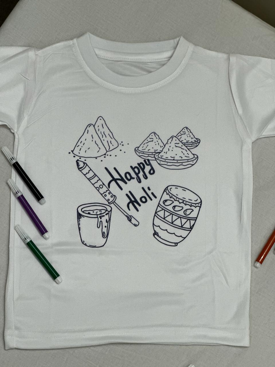 Color your own Holi Tee Shirt