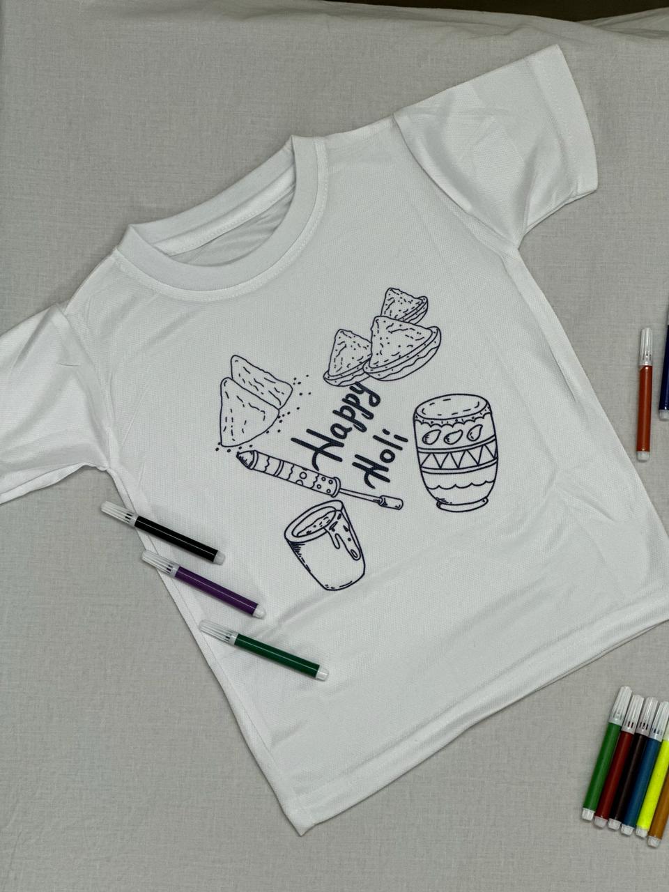 Color your own Holi Tee Shirt
