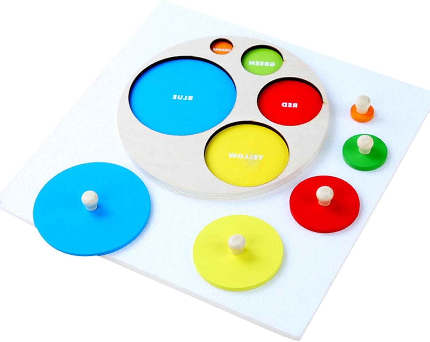 Wooden Colour Recognition Board with Knobs