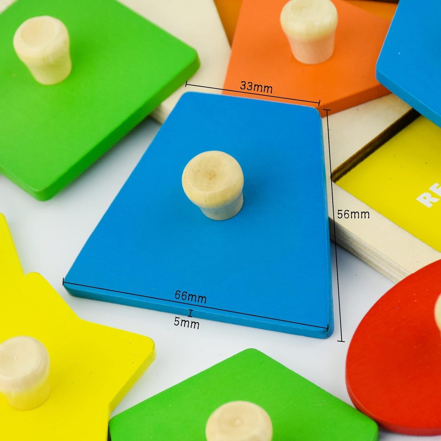 Wooden Colour Recognition Board with Knobs