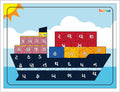 Wooden Jigsaw Puzzle – Ship Shaped Gujarati Consonants